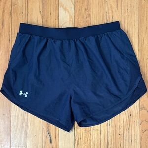 Under Armour Women's Navy Fly By 3.5” Athletic Shorts Size Medium